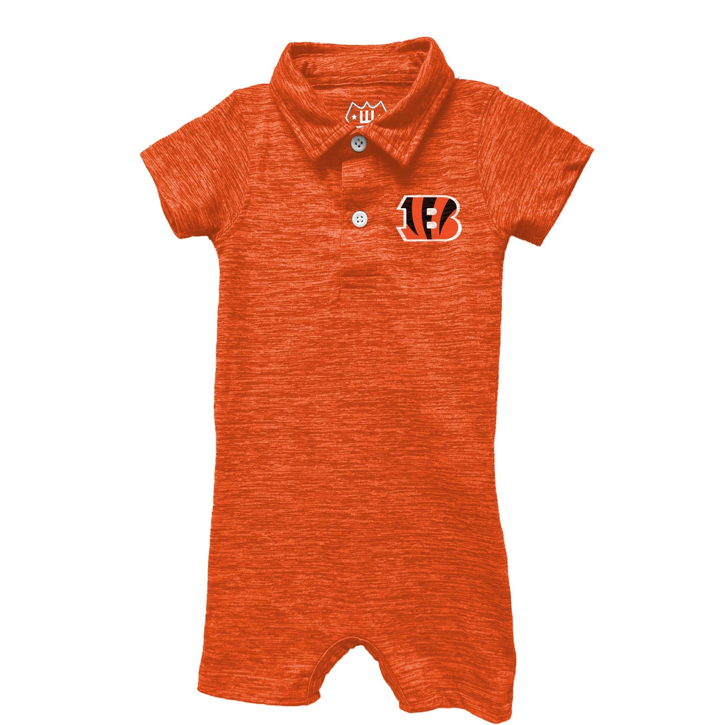 Cincinnati Bengals NFL Infant Cloudy Yarn Polo Romper