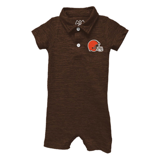 Cleveland Browns NFL Infant Cloudy Yarn Polo Romper