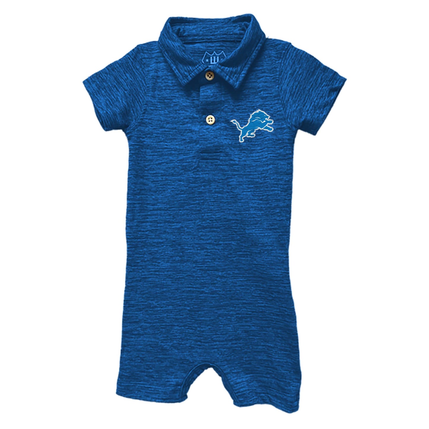 Detroit Lions NFL Infant Cloudy Yarn Polo Romper