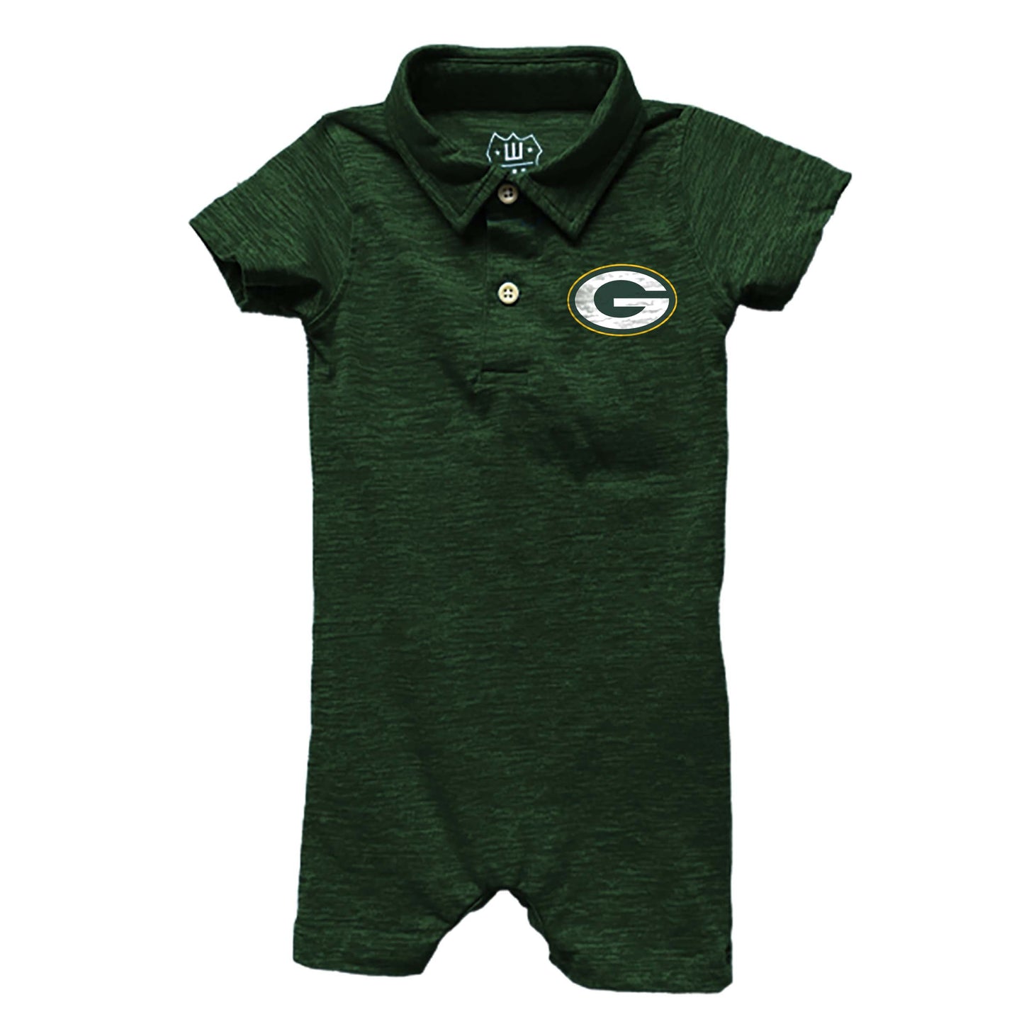 Green Bay Packers NFL Infant Cloudy Yarn Polo Romper