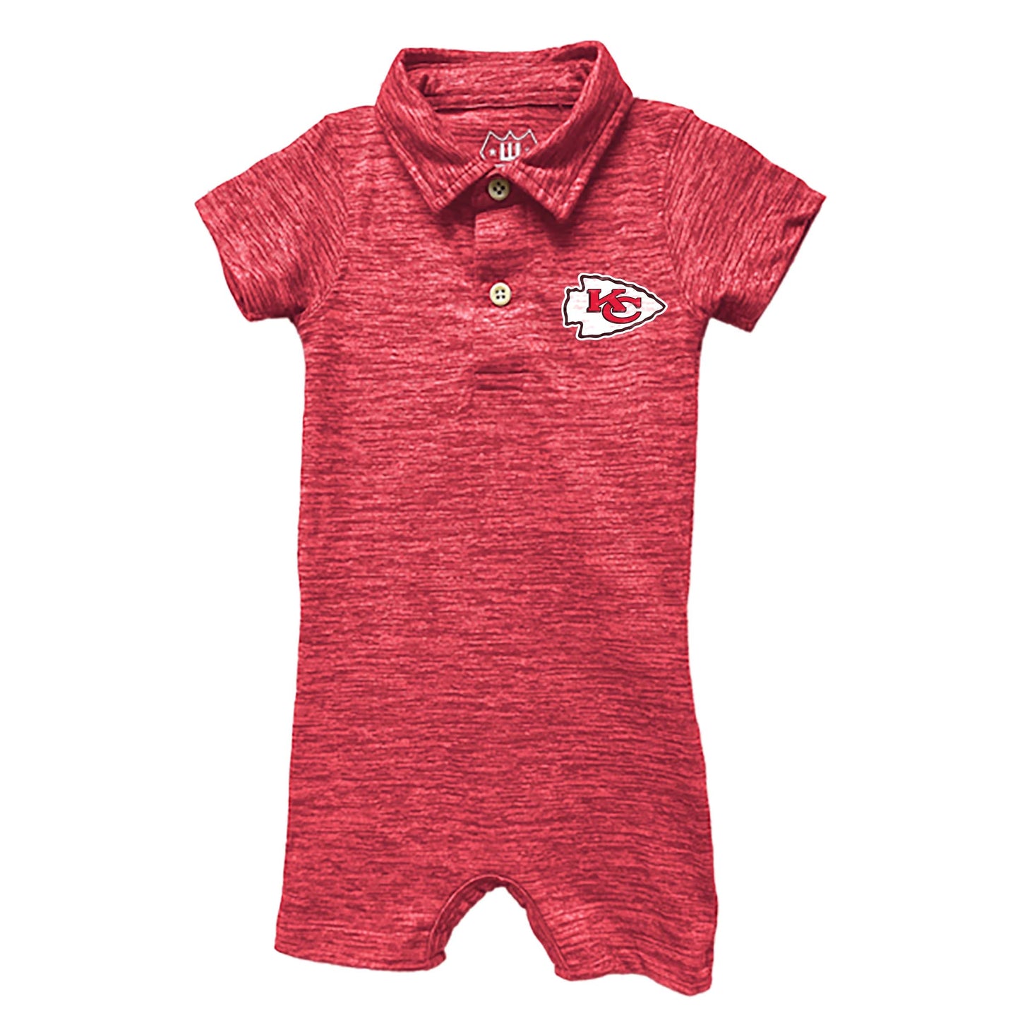 Kansas City Chiefs NFL Infant Cloudy Yarn Polo Romper