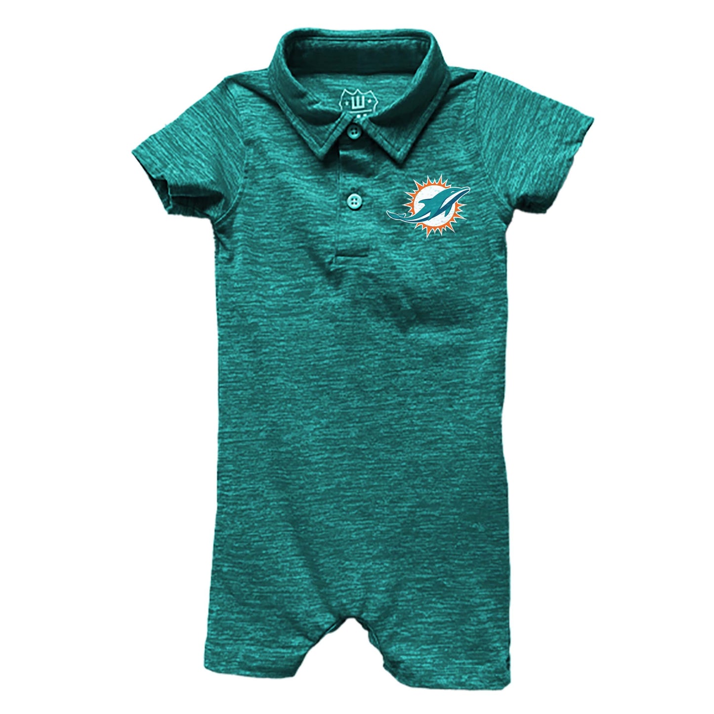 Miami Dolphins NFL Infant Cloudy Yarn Polo Romper