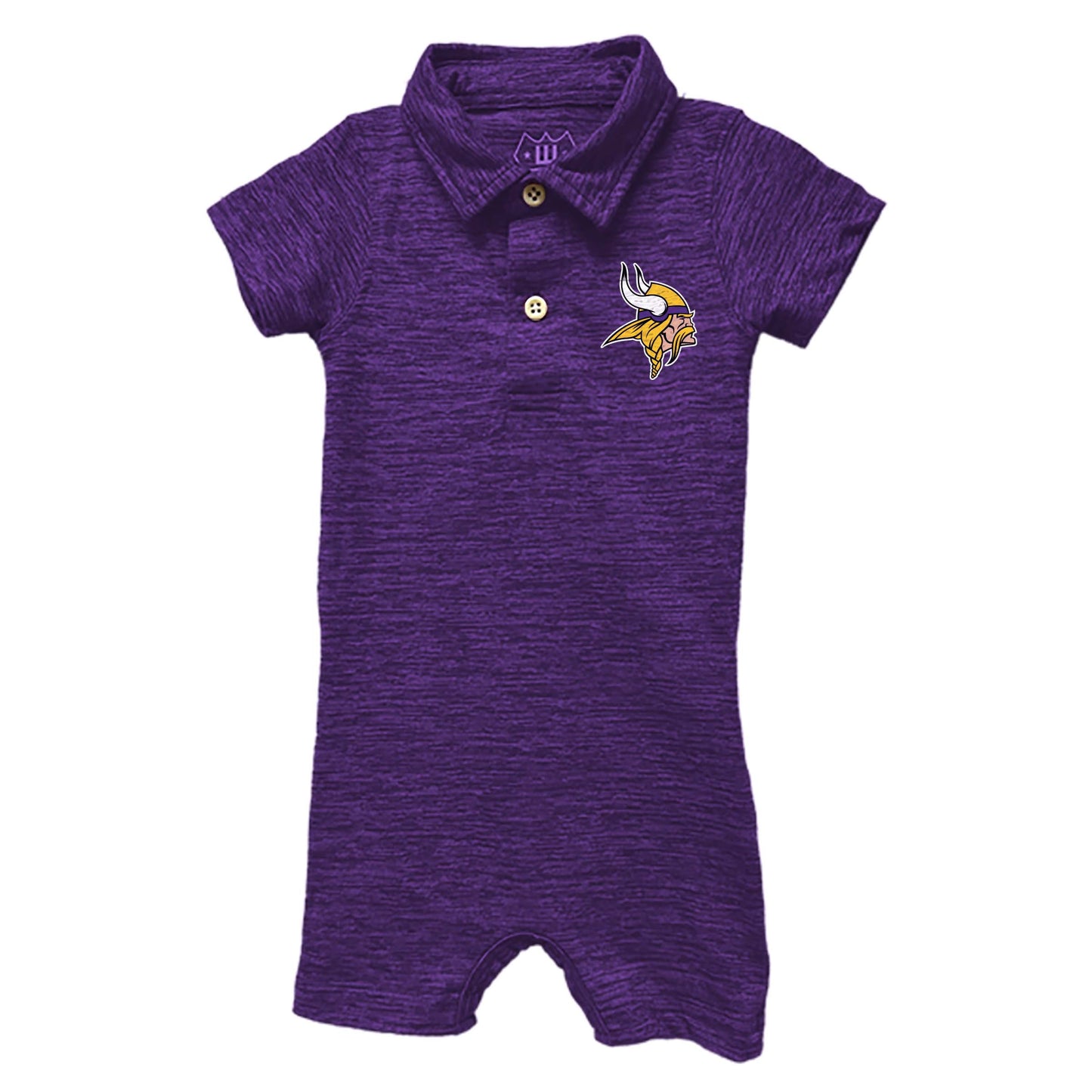 Minnesota Vikings NFL Infant Cloudy Yarn Polo Romper