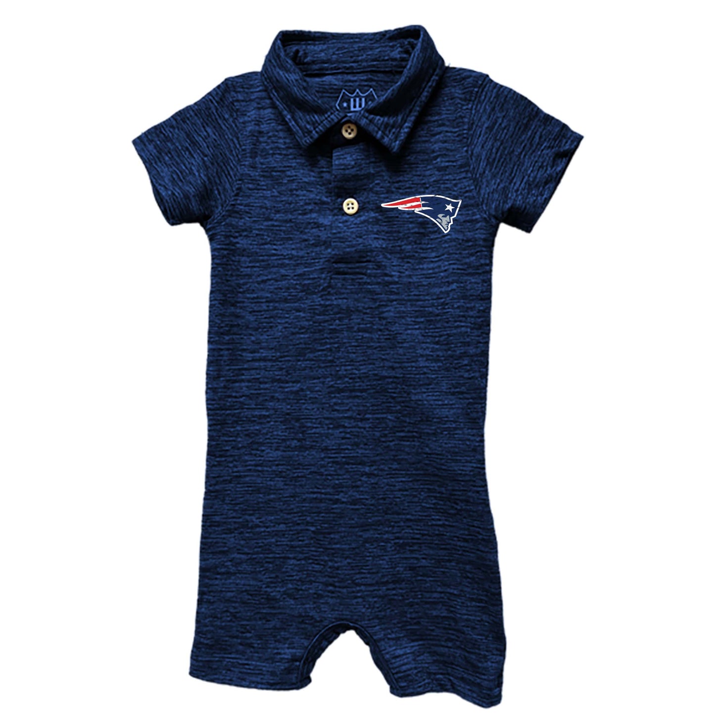 New England Patriots NFL Infant Cloudy Yarn Polo Romper