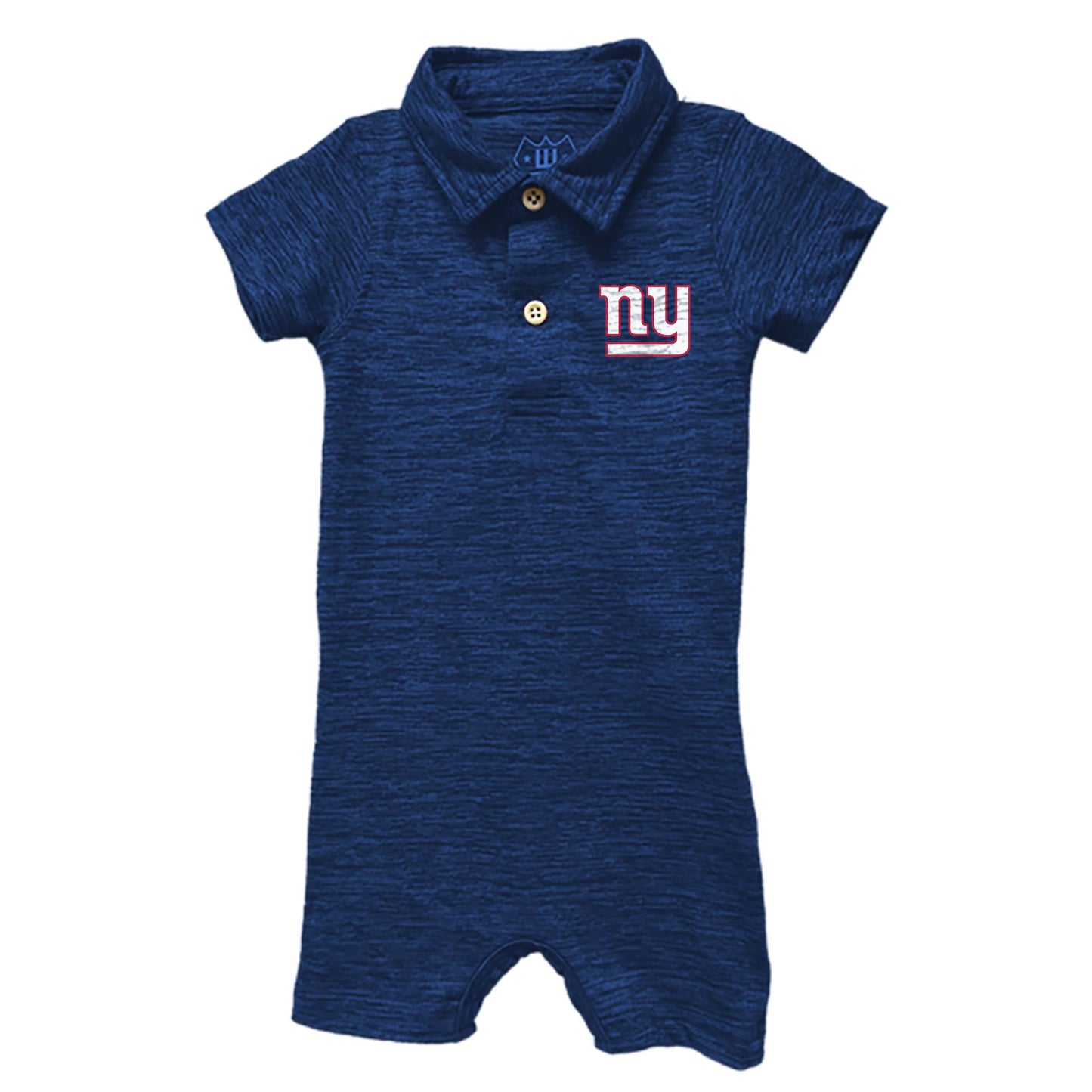 New York Giants NFL Infant Cloudy Yarn Polo Romper