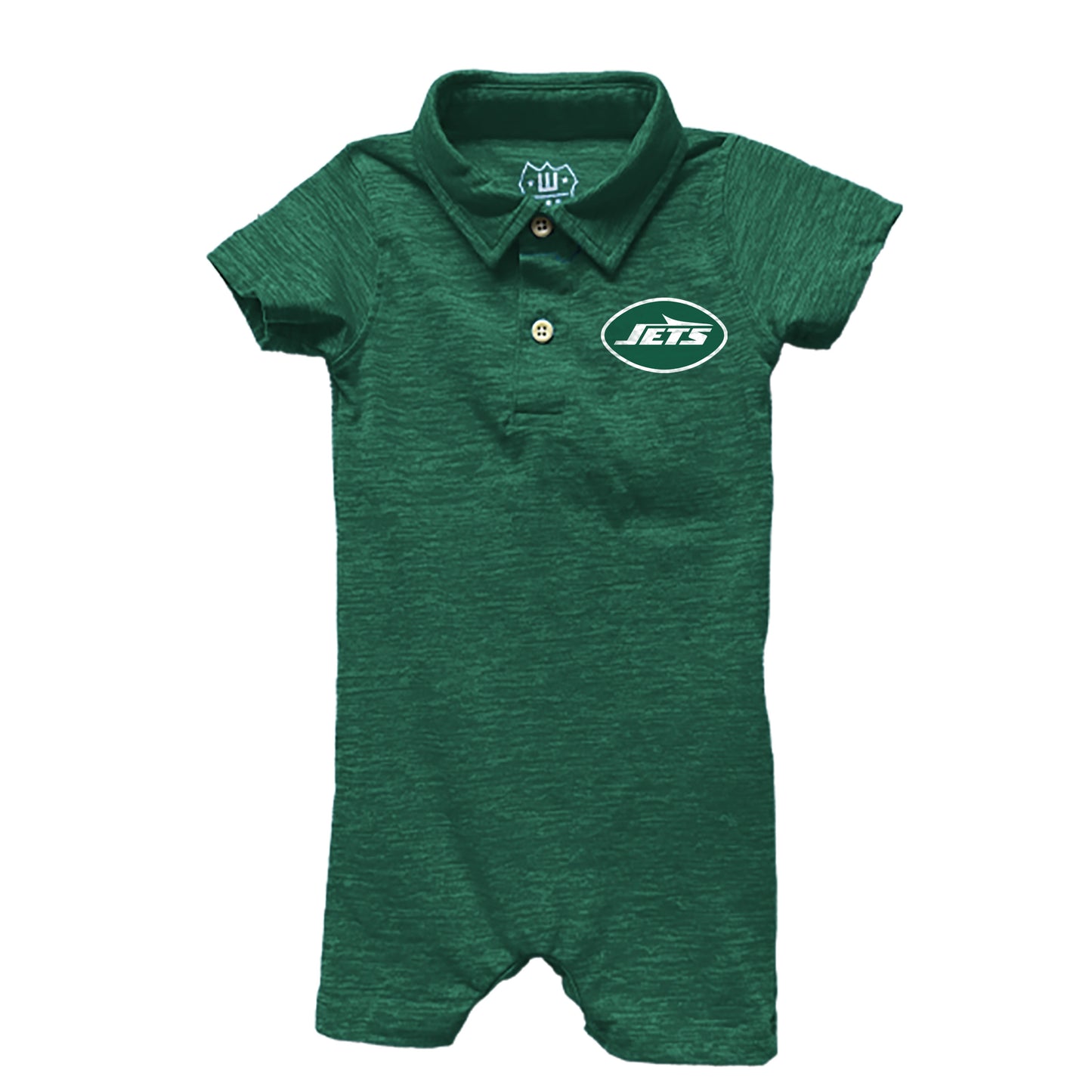 New York Jets NFL Infant Cloudy Yarn Polo Romper