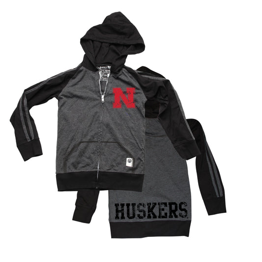 Nebraska Huskers Youth Heathered Hoodie