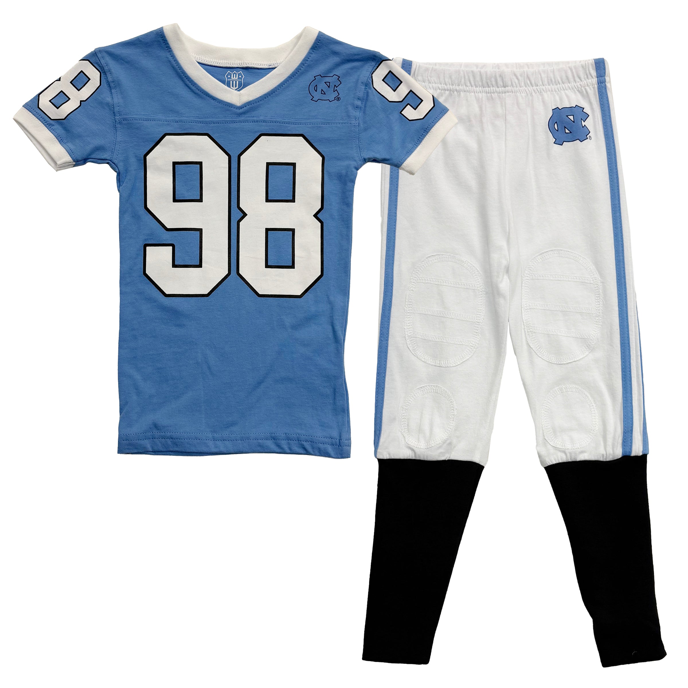 North Carolina Tar Heels Kids SS Football Pajamas – Wes & Willy
