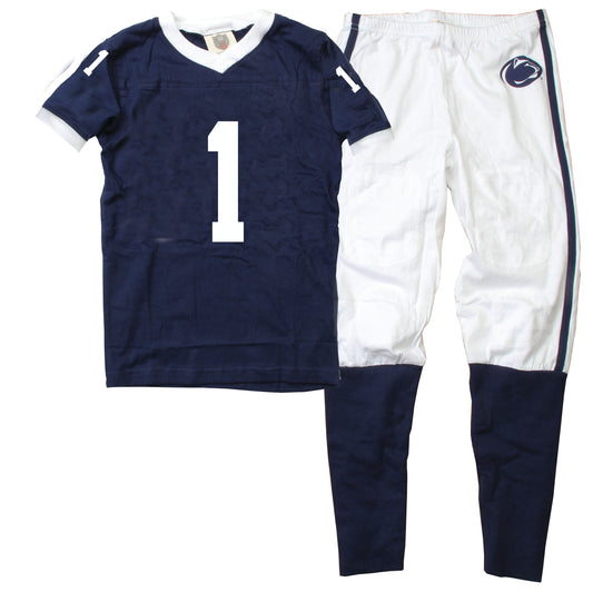 Wes & Willy Penn State Nittany Lions SS Football Pajama