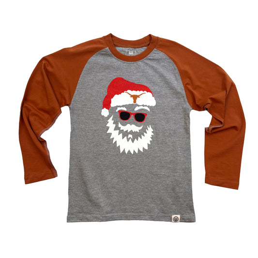 Texas Longhorns Youth Santa Raglan