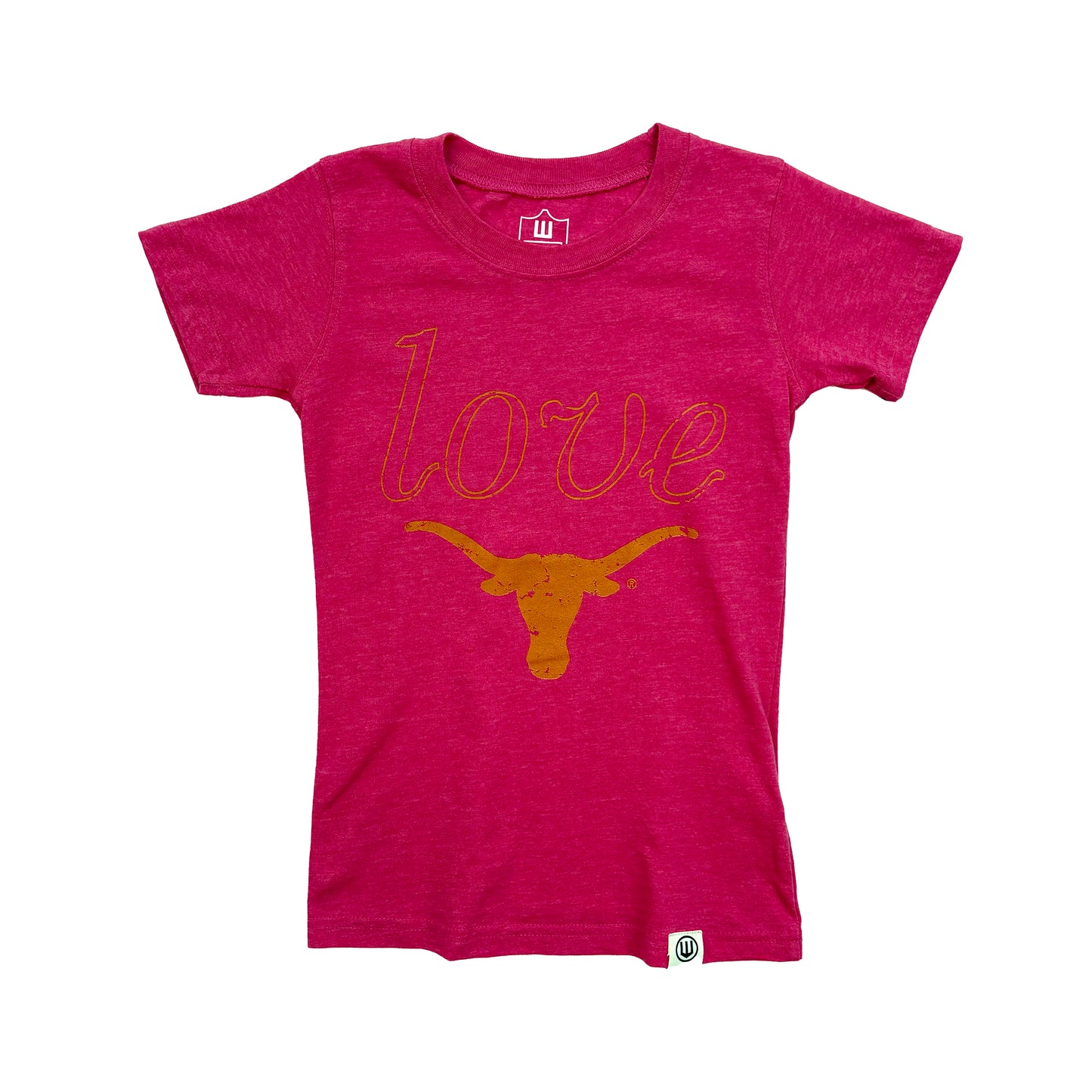 Texas Longhorns Youth Girls Love SS Blend Tee