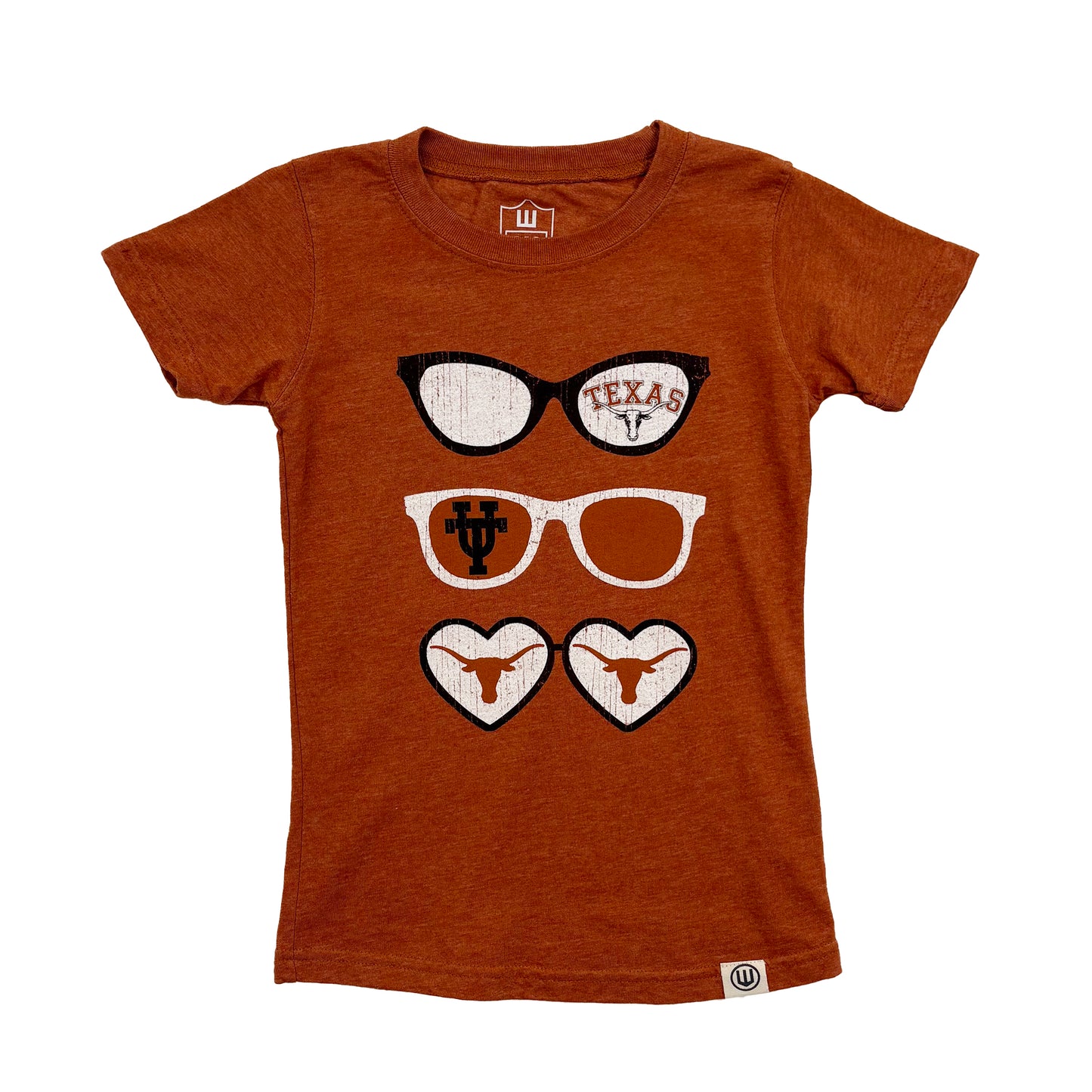 Texas Longhorns Youth Girls Sunglass SS Blend Tee