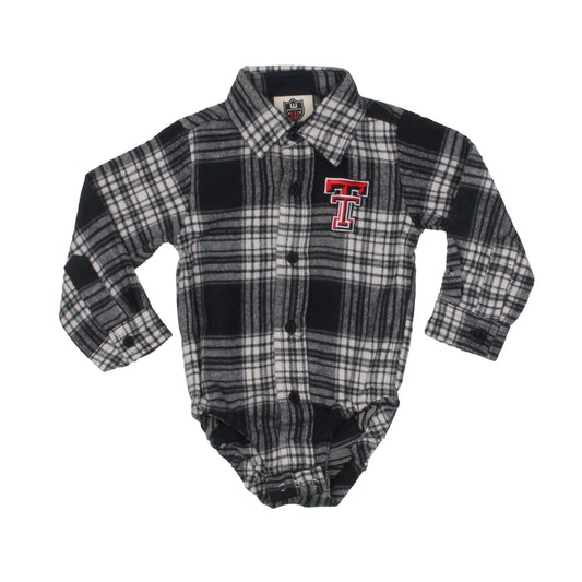 Texas Tech Red Raiders Infant Embroidered Plaid Onesie