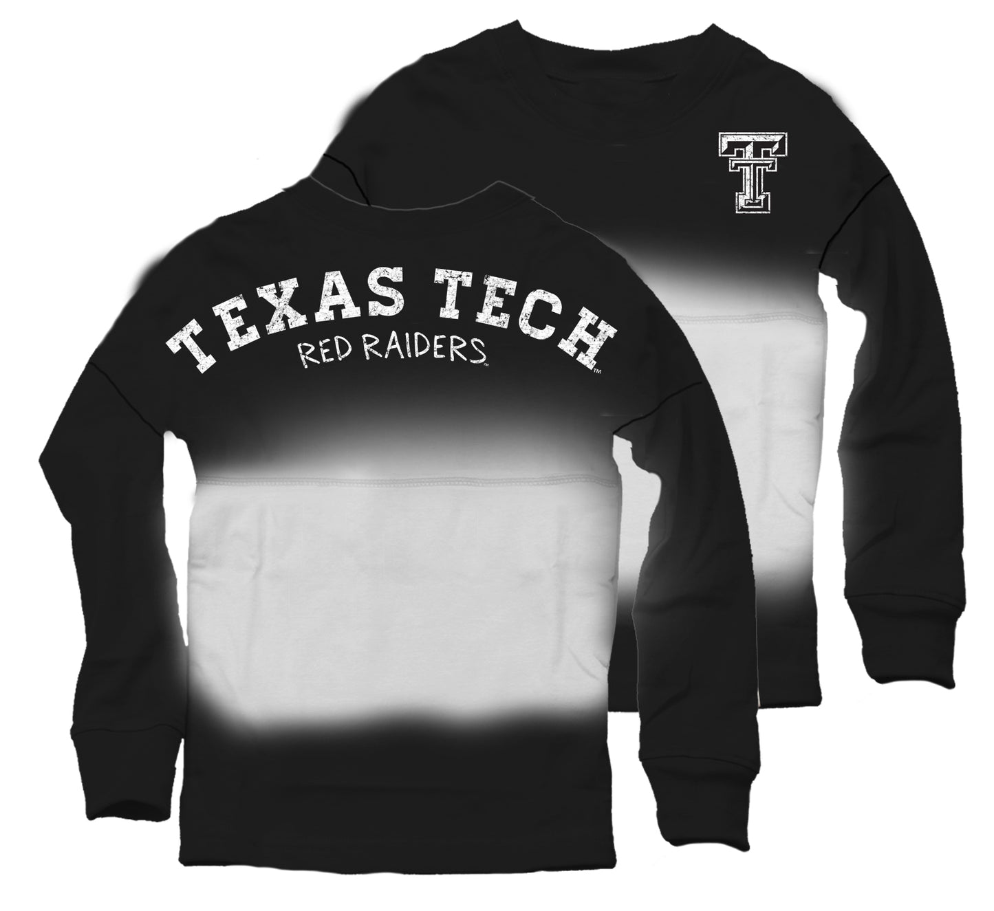 Texas Tech Red Raiders Youth Girls Dip Dyed Spirit Top