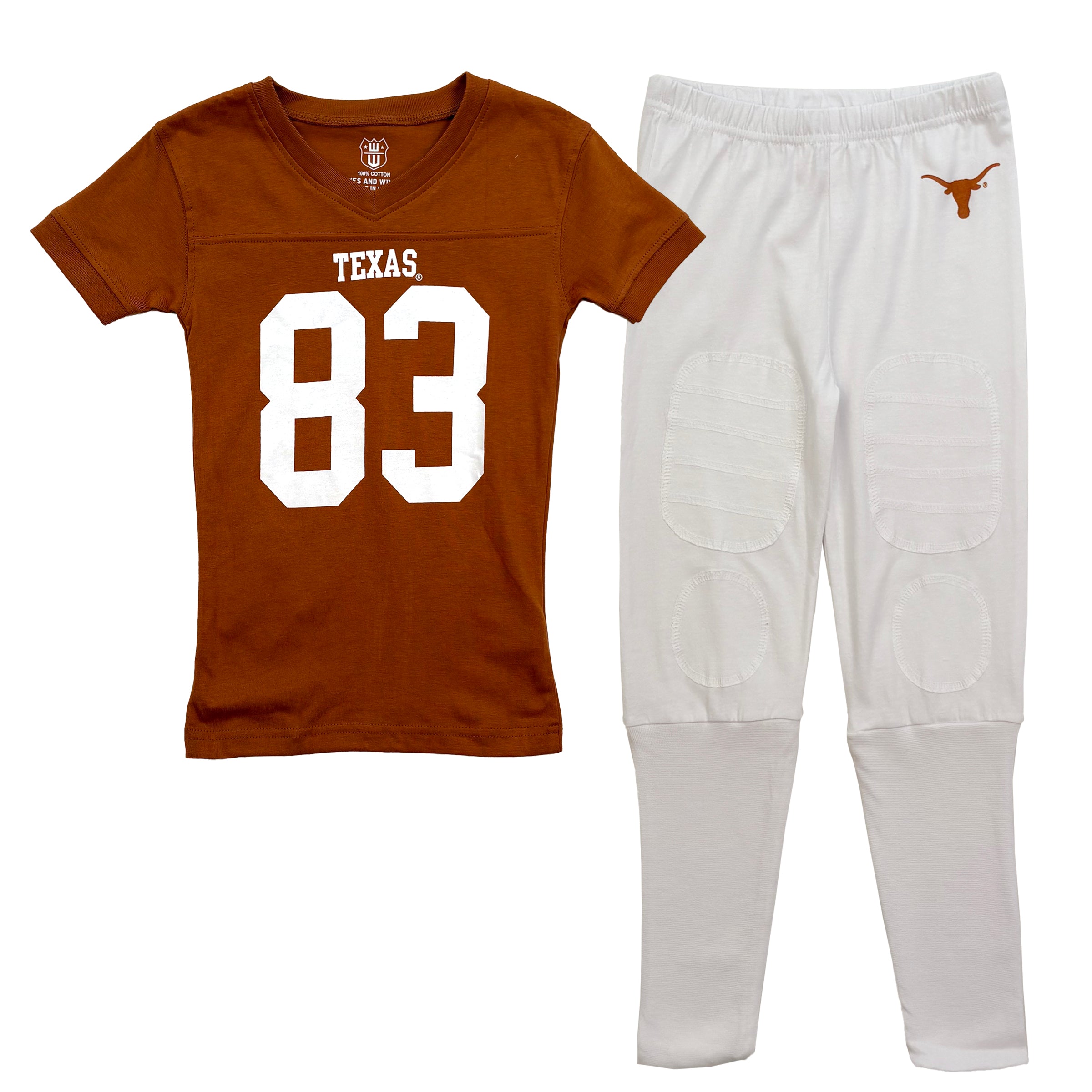 Texas Longhorns Kids SS Football Pajamas – Wes & Willy