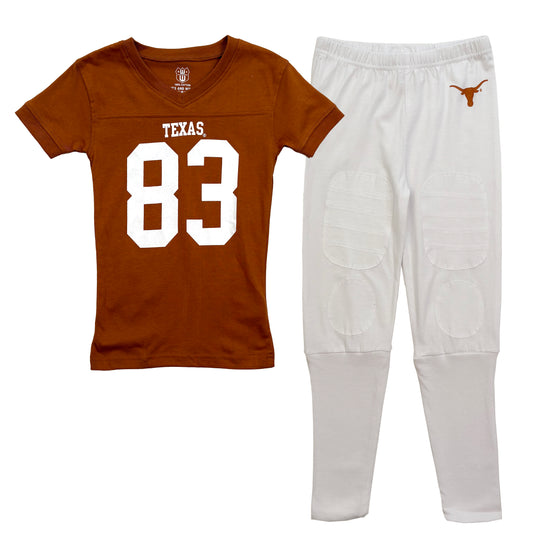 Texas Longhorns Kids SS Football Pajamas