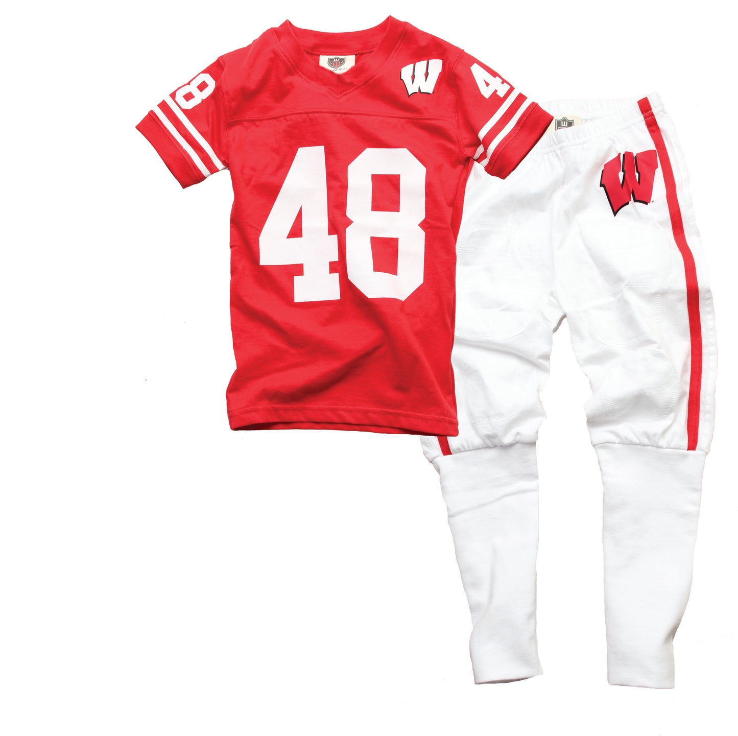 Wisconsin Badgers Kids SS Football Pajamas