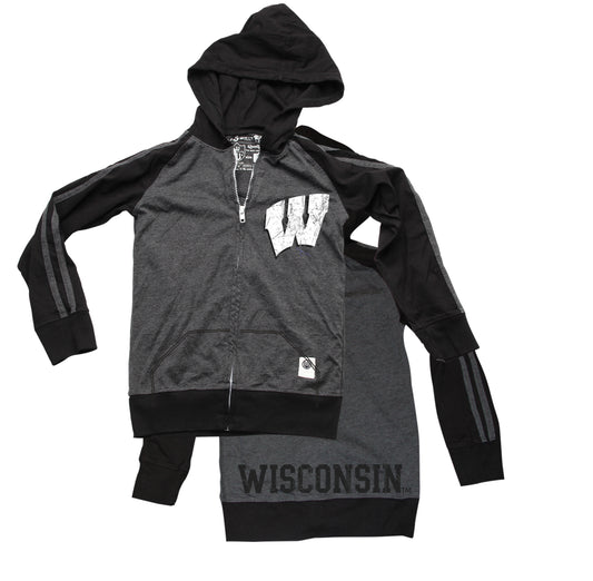 Wisconsin Badgers Youth Heathered Hoodie