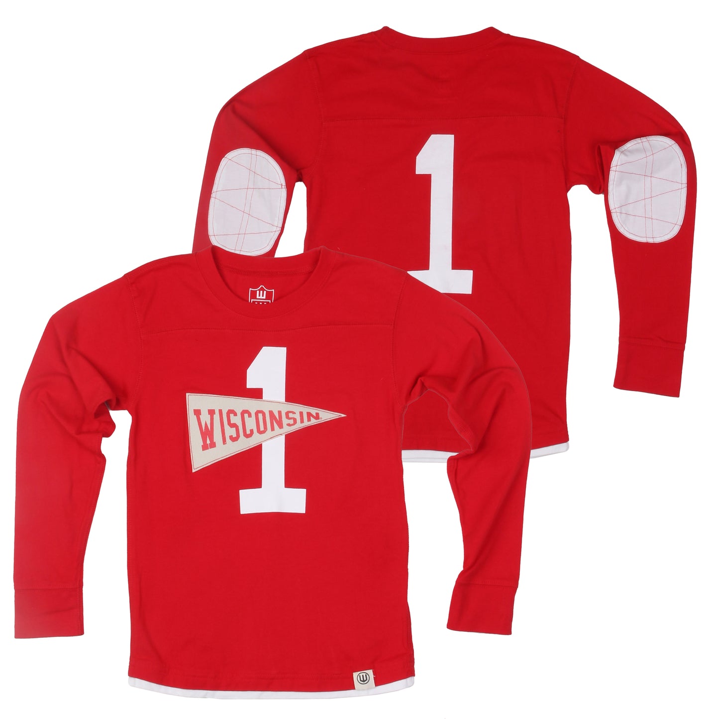 Wisconsin Badgers Youth Pennant LS Jersey