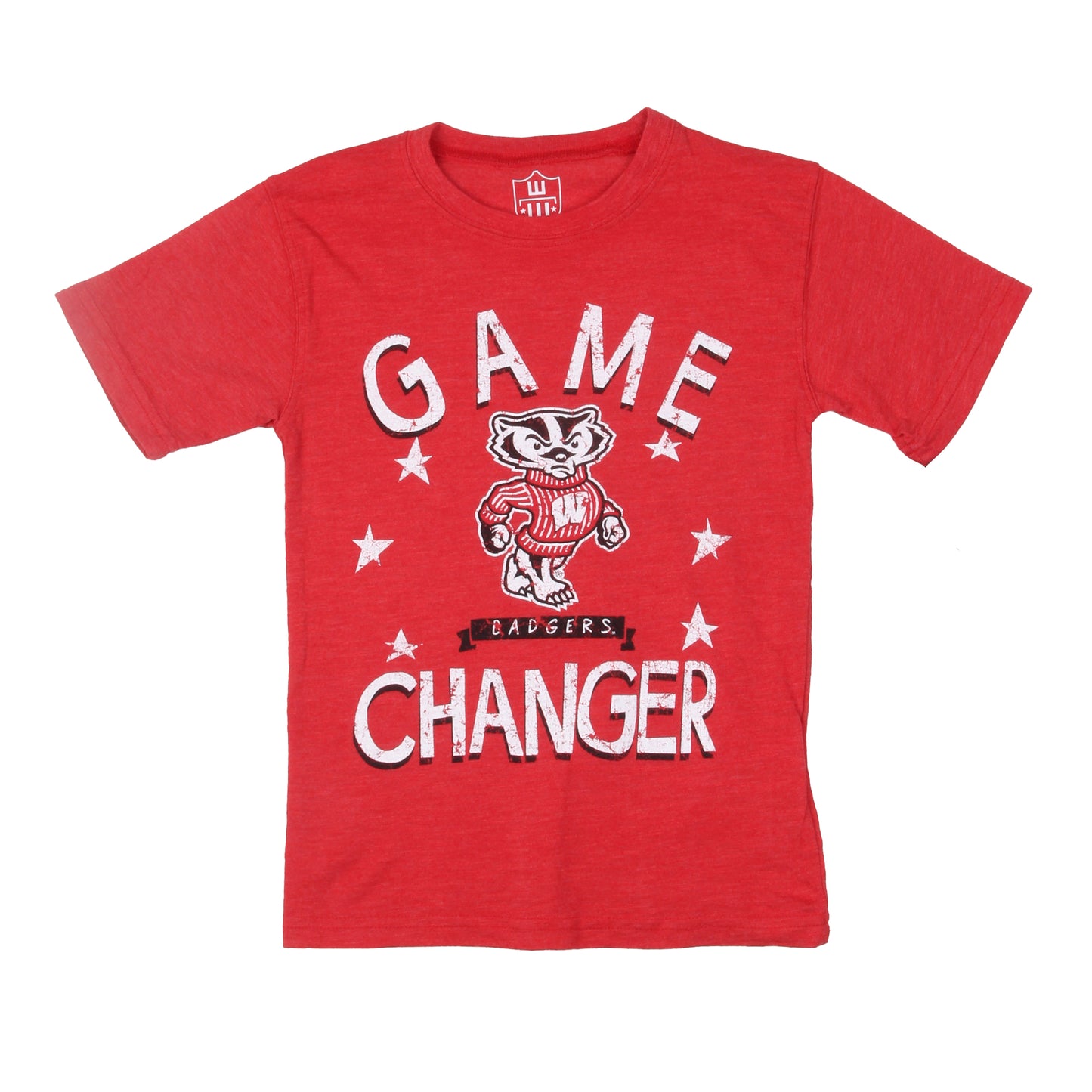 Wisconsin Badgers Youth SS Blend Slub Tee