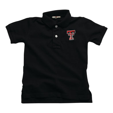 Wes & Willy Texas Tech Red Raiders Youth Black Polo Shirt