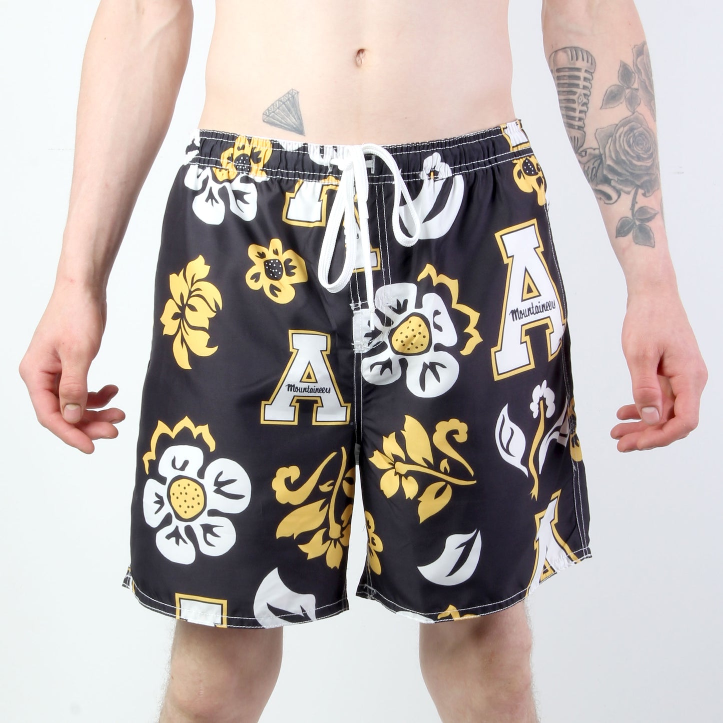 Wes & Willy Appalachian State Men's Floral Swim Trunk