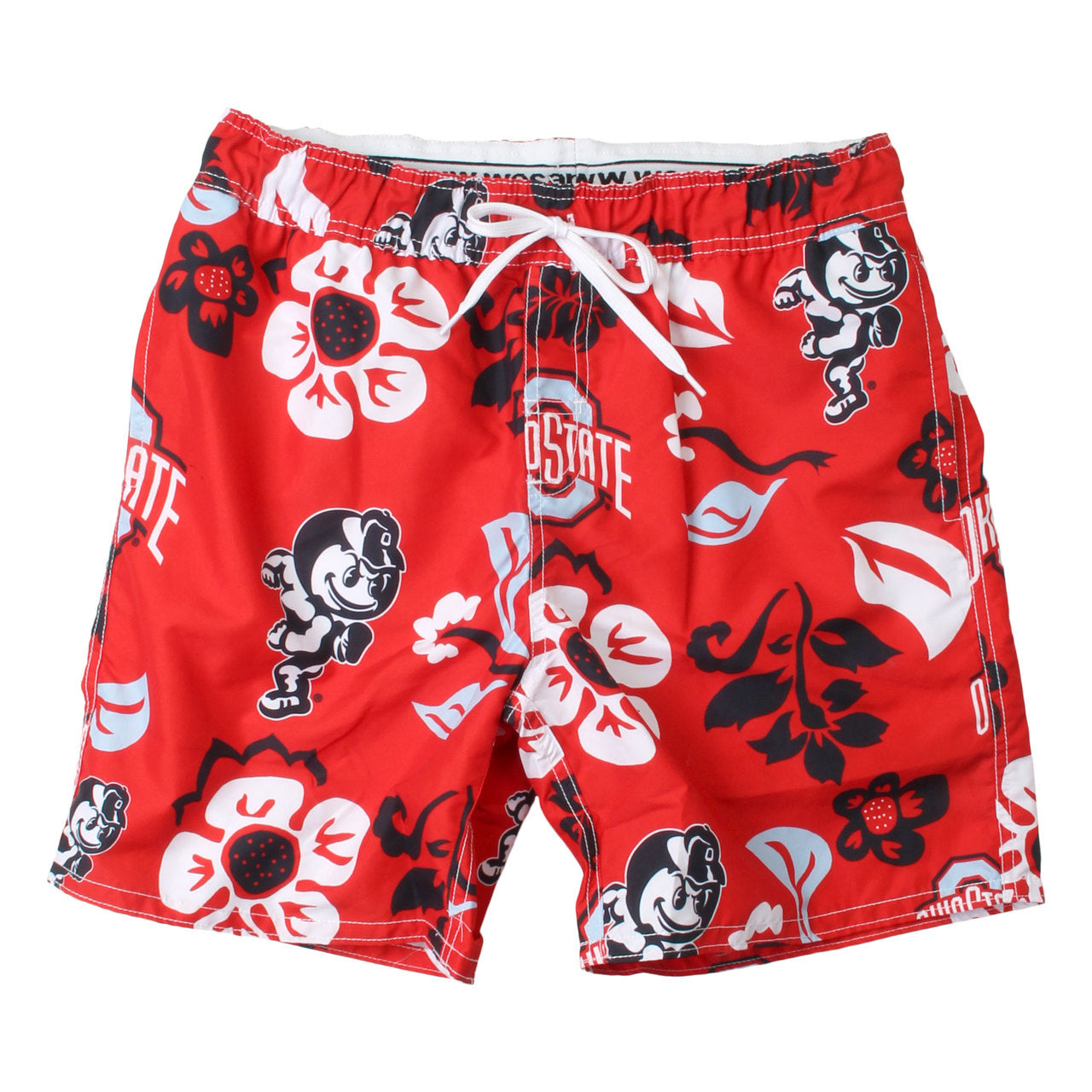 Wes & Willy Ohio State Buckeyes Men's Floral Swim trunks
