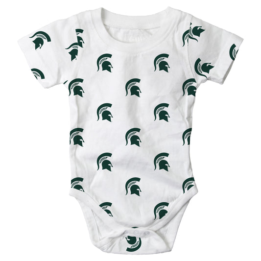 Wes & Willy Michigan State Spartans Infant's Allover Printed Bodysuit