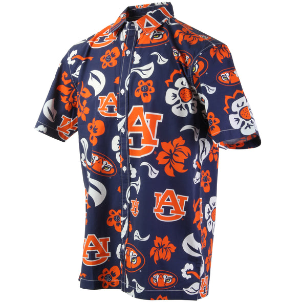 Wes & Willy Auburn Tigers Floral Men's Shirt