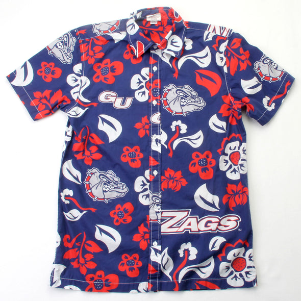 Wes & Willy Gonzaga Bulldogs Men's Floral Shirt