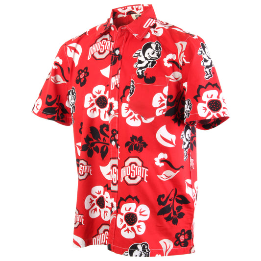Wes & Willy Ohio State Buckeyes Men's Floral Shirts