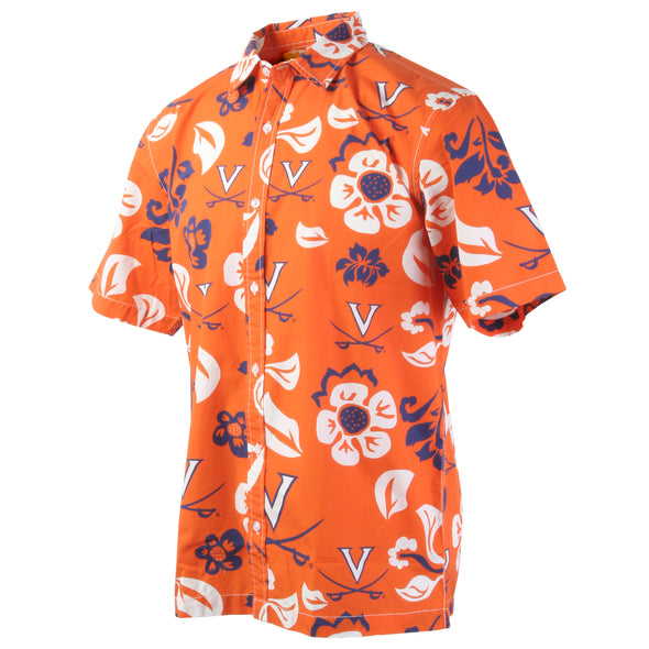 Wes & Willy Virginia Cavaliers Men's Floral Shirt