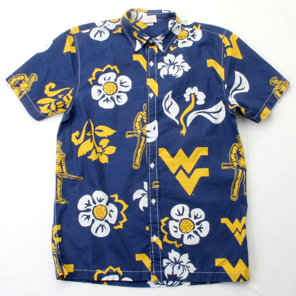 Wes & Willy West Virginia Mountaineers Men's Floral Shirt