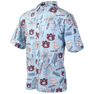 Wes & Willy Men's Auburn Tigers Vintage Floral Shirt