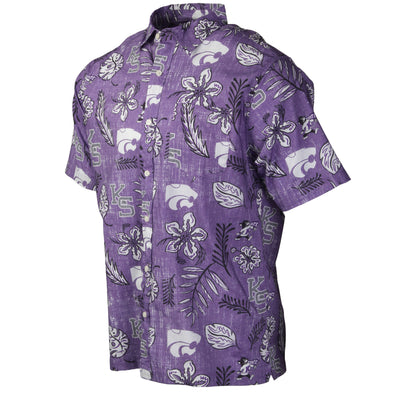 Wes & Willy Kansas State Wildcats Men's Vintage Floral Shirt