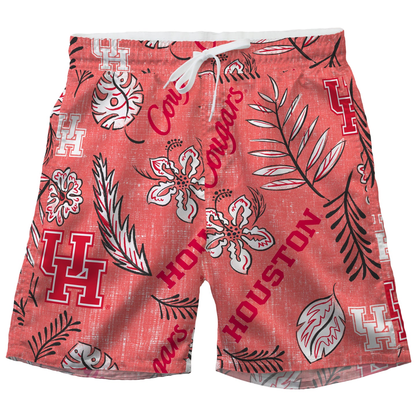 Wes & Willy Houston Cougars Men's Vintage Floral Swim Trunk