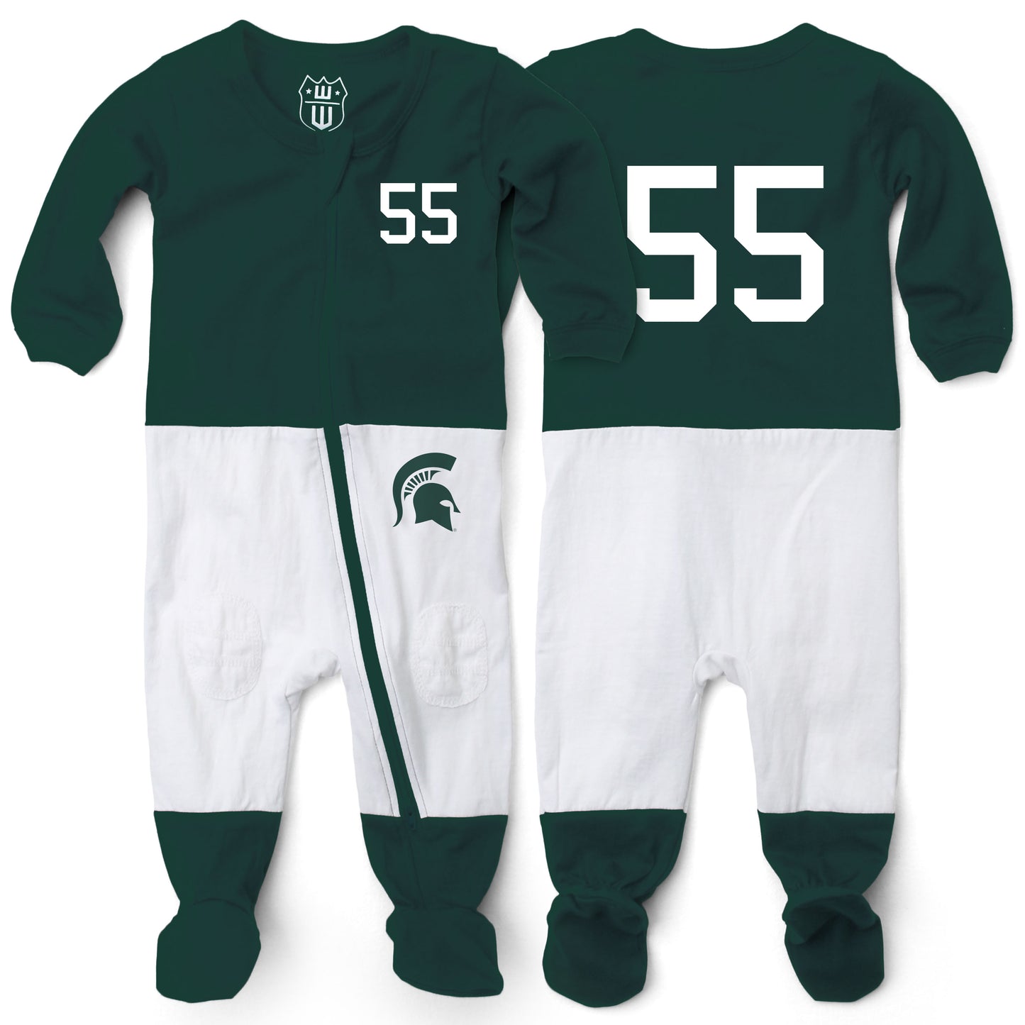 Michigan State Spartans Infant Football PJ Footie