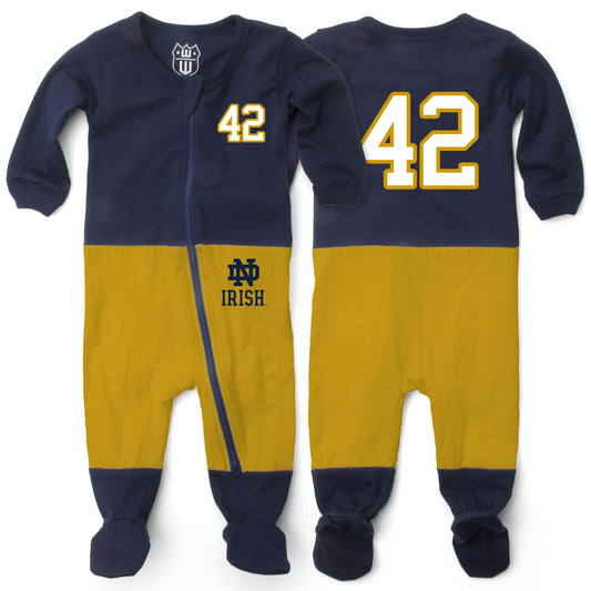 Wes & Willy Notre Dame Fighting Irish Infant Football PJ Footie