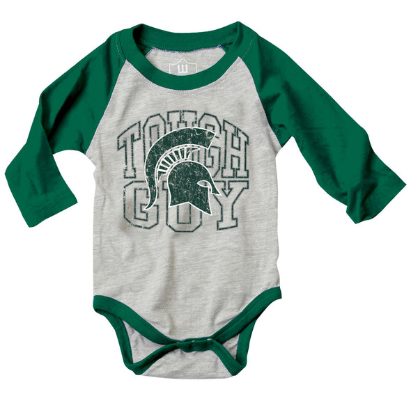 Wes & Willy Michigan State Spartans Infant's Tough Guy Bodysuit