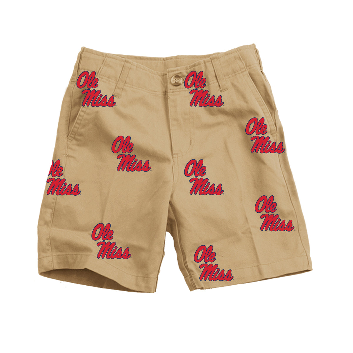 Wes & Willy Ole Miss Rebels Boy's Embroidered Twill Short