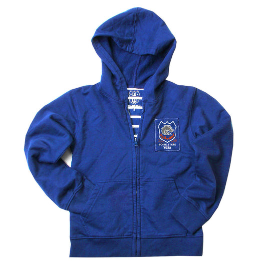 Boise State Bronco's Youth Boys Lined Fleece Full Zip Hoodie