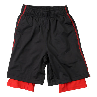 Wes & Willy Boy's Lined Performance Short--Black
