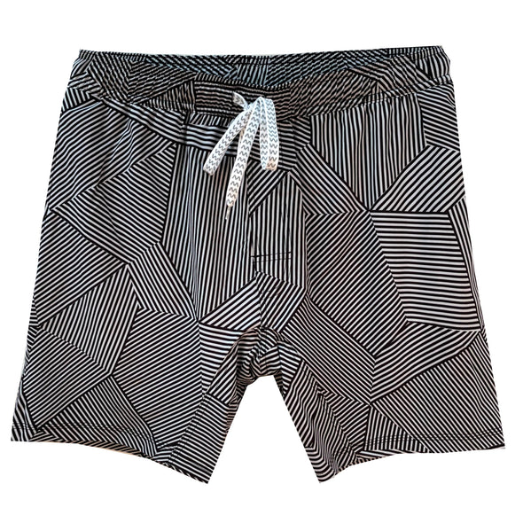 Wes & Willy Men's Patterned Lines Tech Trunks