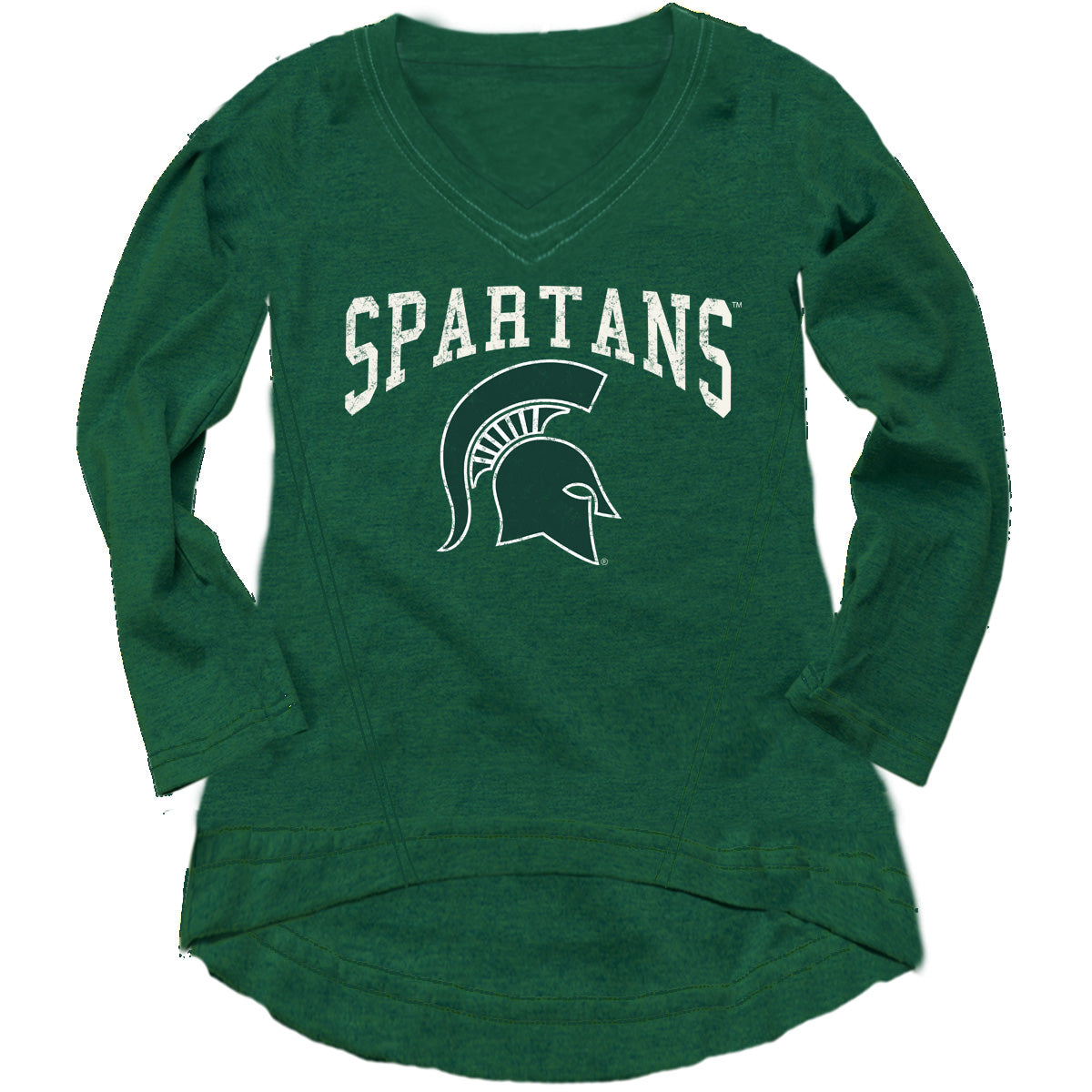 Wes & Willy Michigan State Spartans Girl's Blend Slub Tunic