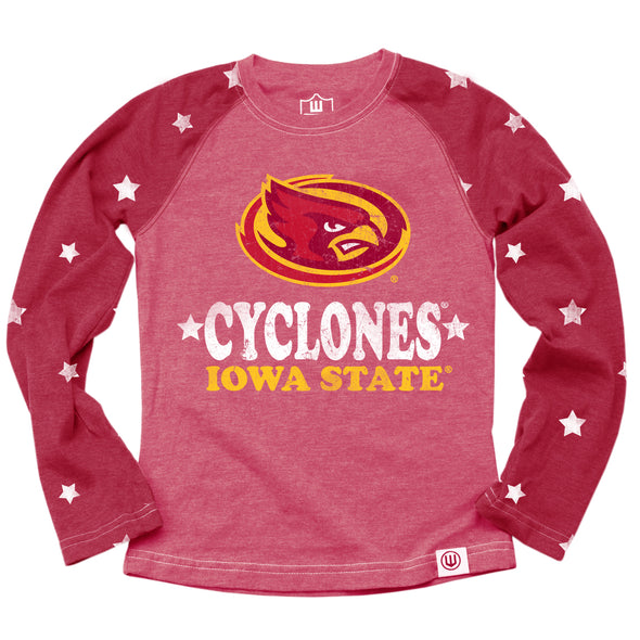 Wes & Willy Iowa State Cyclones Girl's Star Raglan