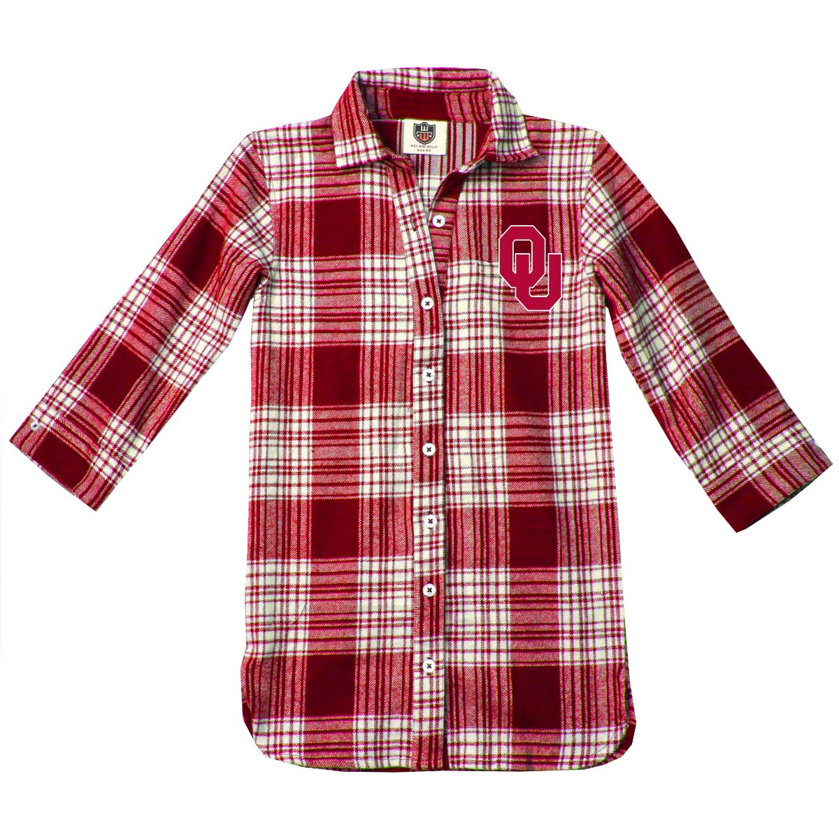Wes & Willy Oklahoma Sooners Girl's Plaid Dress