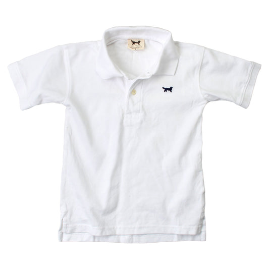 Wes & Willy Classic Short Sleeve Pique Polo/White