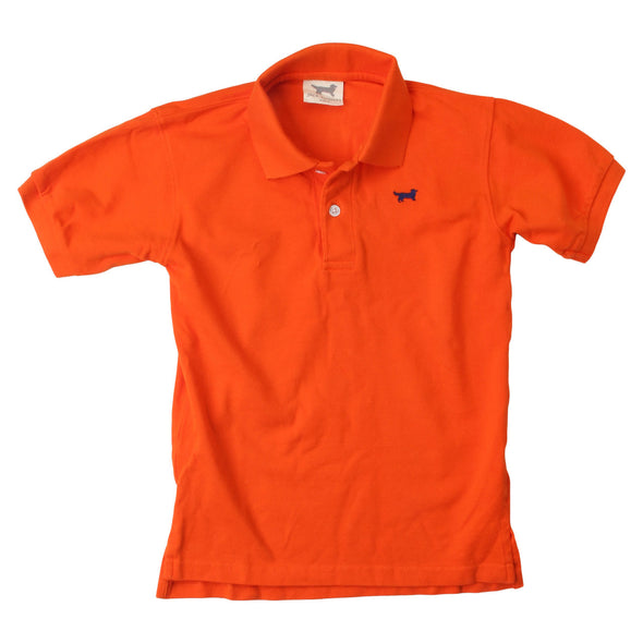 Wes & Willy Classic Short Sleeve Pique Polo/Orange