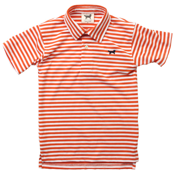 Jack Thomas Performance Stripe Shirt-Orange