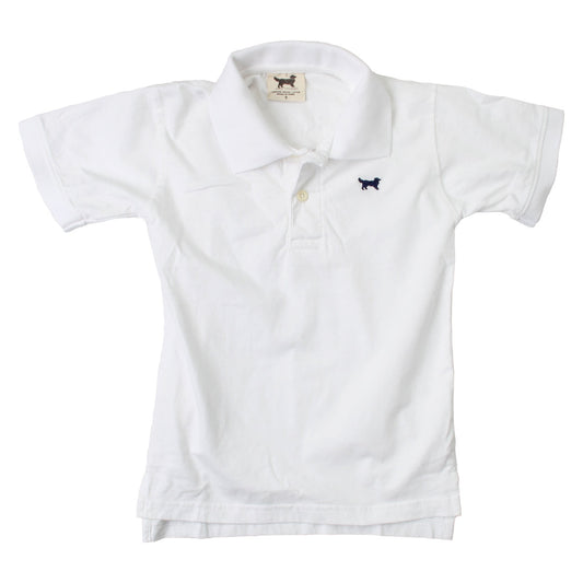 Jack Thomas Boy's Short Sleeve Jersey Polo-White